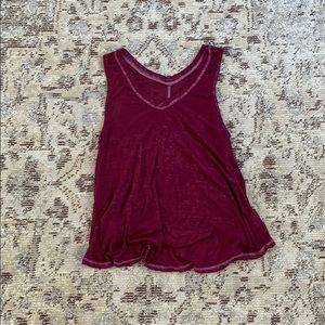 Free People Dark Pink Tank Top